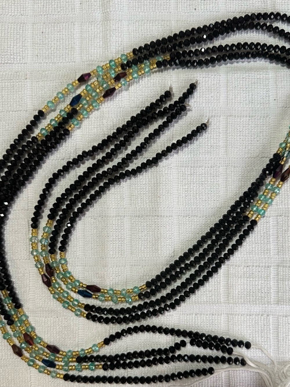 African Waist Beads. Handmade Authentic (Made In Africa) Length Approx. 45"- 50" - Picture 8 of 14